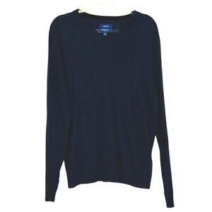 Apt 9 Seriously Soft Blue V Neck Sweater Men’s Large Wool Blend Classic Dadstyle